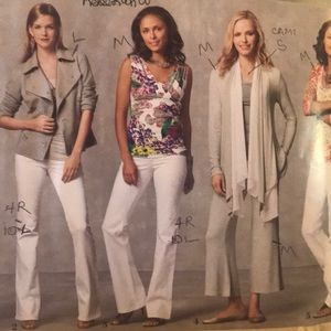 White boot- cut jeans